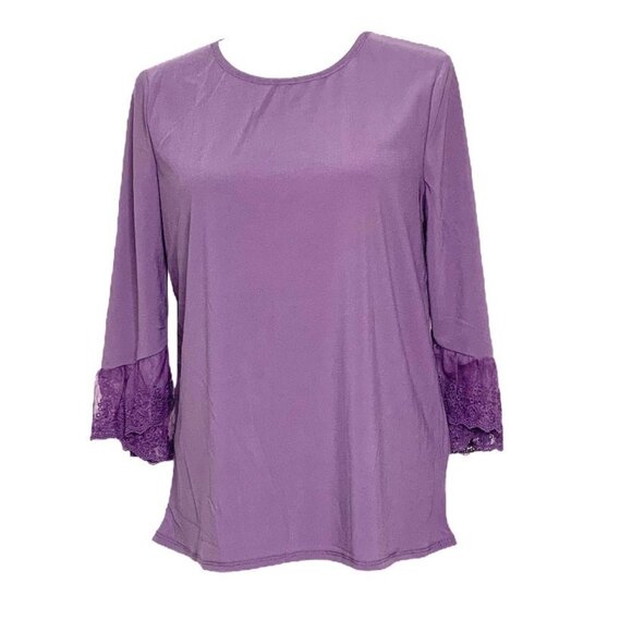 Love Scarlett Tops - Love Scarlett Tops Long Sleeve Neck Women's Blouses Violet Kiss Size M